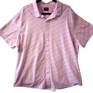 Untuckit Mens XXXL 3XL Red White Floral Button Down Shirt Chaddsford Regular Fit